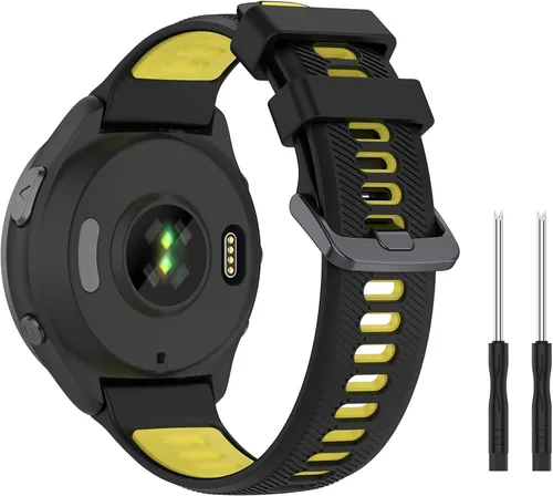 Miniatura 8 de Compatible con las correas de reloj Garmin Forerunner 965, correa deportiva de silicona suave de repuesto para Garmin Forerunner 965 Band