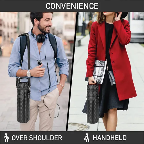 Miniatura 5 de opux Bolsa de Vino para Botella Individual, Bolsa Aislada para Enfriar Vino para Viaje, Picnic, Playa con Correa de Hombro, Estuche Térmico
