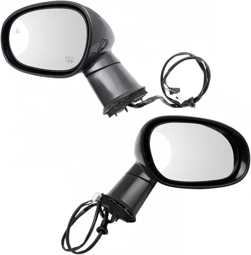 Miniatura 114 de TRQ Juego de 2 piezas de espejo lateral del conductor y del pasajero, ajuste eléctrico calentado sin memoria, color gris, compatible con Volkswagen