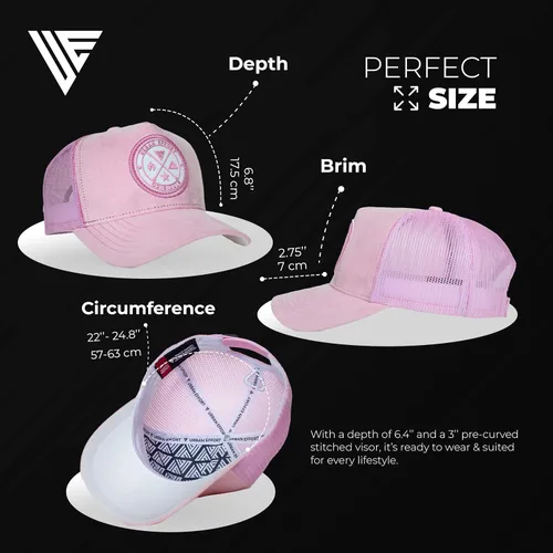 Miniatura 76 de Urban Effort Gorra trasera de malla, para hombres y mujeres, gorra de béisbol de 5 paneles, gran cierre a presión para caza y senderismo