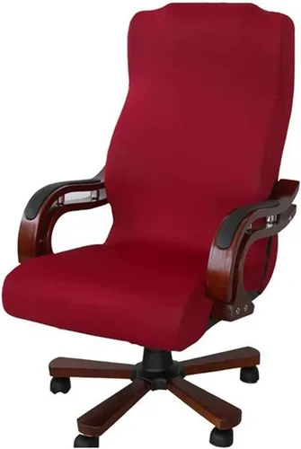 Miniatura 11 de JIAN YA NA Funda para silla giratoria de computadora, de poliéster, elástica, para escritorio, oficina, protector de asiento elástico, tamaño L