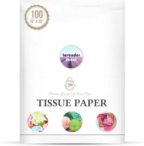 Papel de seda blanco, 100 hojas, papel de regalo reciclable de 15 x 20 pulgadas para bodas, cumpleaños, manualidades, bricolaje y embalaje festivo