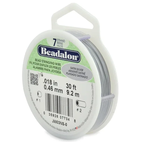 Miniatura 23 de Beadalon Alambre de cuentas de acero inoxidable de 7 hebras, alambre flexible y duradero para hacer joyas, ideal para collares y pulseras, Dorado
