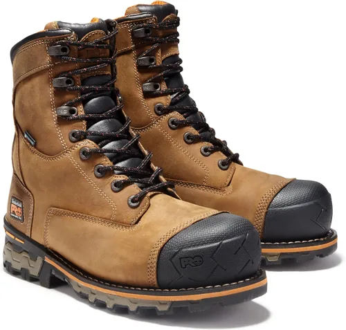 Miniatura 2 de Timberland PRO Botas de trabajo impermeables Boondock de 8 pulgadas con punta de seguridad compuesta para hombre Marrón