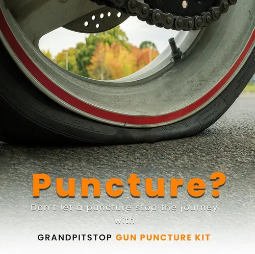 Miniatura 8 de GRAND PITSTOP Kit de Reparación de Pinchazos con Pistola para Neumáticos Sin Cámara con Tapón de Hongo para Pinchazos y Desinflados de Neumáticos