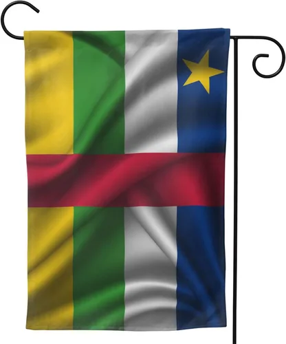 Miniatura 4 de Silk Style Flag Of The Central African Republic Garden Flag 12.5"x18" Inch Double Sided Garden Flags Home Lawn Outdoor Decor Flags Party Banner