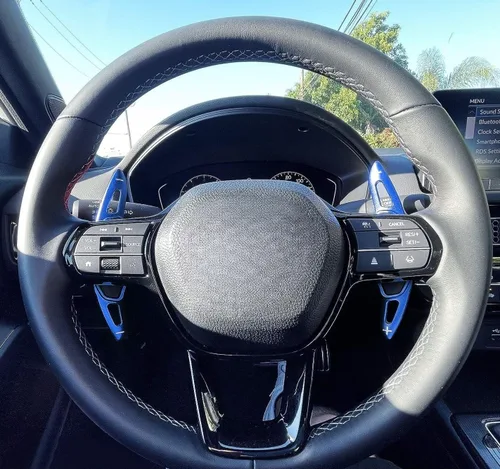 Miniatura 5 de iJDMTOY JDM Style Sports - Extensión de paletas de cambio de aluminio azul más grande compatible con Honda Civic 2022 en adelante, Accord 2023+