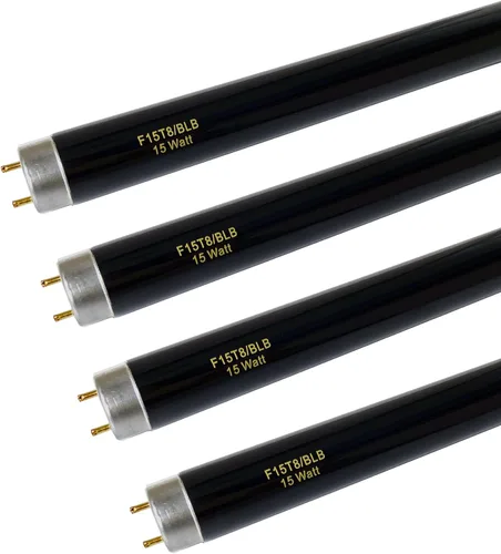 Miniatura 6 de Flyercatch Paquete de 2 bombillas F15T8/BL 350BL de repuesto de 18 pulgadas, color negro azul claro, F15W T8 BL F25T8/350BL/18 tubos de repuesto
