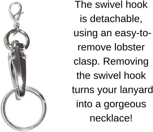 Miniatura 6 de Women's Lanyard Strong Stainless Steel Chain Trendy ID Badge Card Holder Teacher Cruise Keys Keychain Phone Hoja - No se rompe
