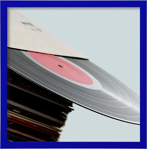 Miniatura 12 de eletecpro Marcos de discos de vinilo de 7 x 7 pulgadas para galería, decoración de pared negra resistente y ligera, marcos LP fáciles de colgar, se
