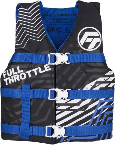 Full Throttle Chaleco salvavidas aprobado por CGA para jóvenes Azul marino