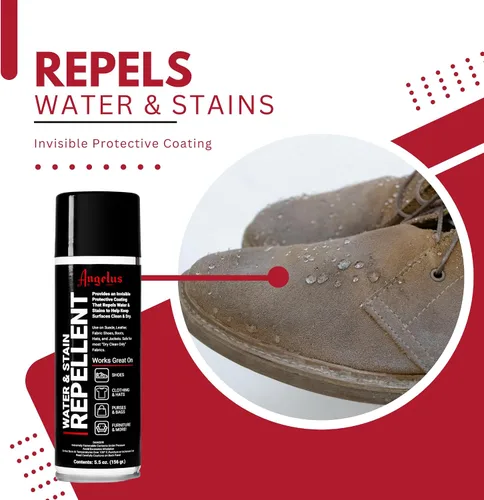 Miniatura 2 de Angelus Spray Repelente al Agua y a las Manchas - Protección Impermeable para Cuero, Gamuza, Gore-Tex y Tela - Protector de Zapatos y Zapatillas