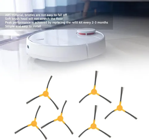 Miniatura 2 de 3 pares de piezas de repuesto Cepillos laterales Cepillo lateral Accesorios de vacío para TAB T550WSC TAB T560H robot aspirador componentes