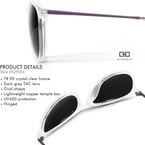 Miniatura 6 de Gafas de sol polarizadas para mujer, 100% bloqueo UV, retro, redondas, a la moda, lentes de sol espejadas para hombre y mujer