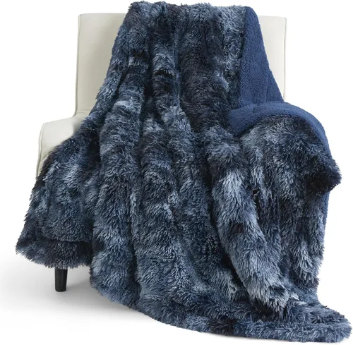 Miniatura 29 de Bedsure GentleSoft Manta de Tiro de Piel Sintética Esponjosa y Suave para Sofá, Forro Polar Sherpa Suave Regalos Acogedores para Mujeres, Manta