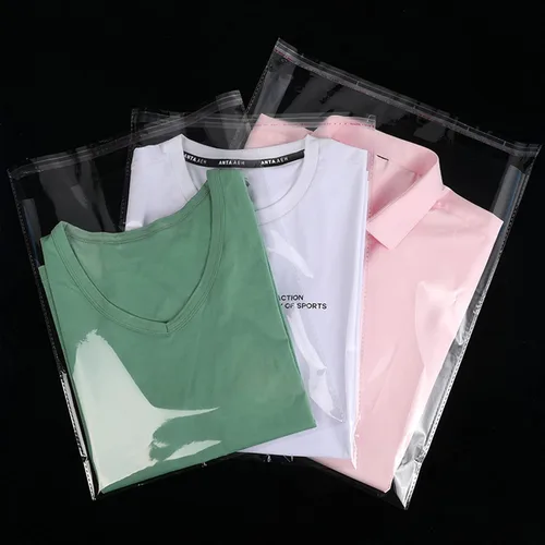 Miniatura 7 de Bolsas de plástico de celofán resellables transparentes autoadhesivas para embalaje de camisas, ropa y productos, 100 bolsas de celofán