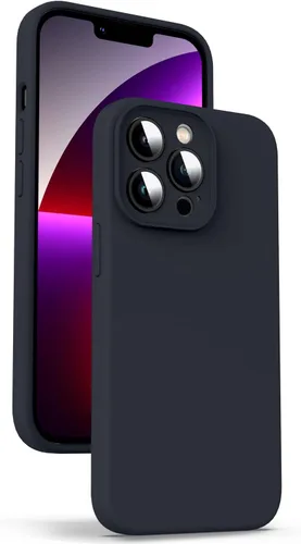 Supdeal Funda de Silicona Líquida para iPhone 13 Pro, [Protección de Cámara] [Anti Huellas Dactilares] [Carga Inalámbrica] Funda de Teléfono de 4
