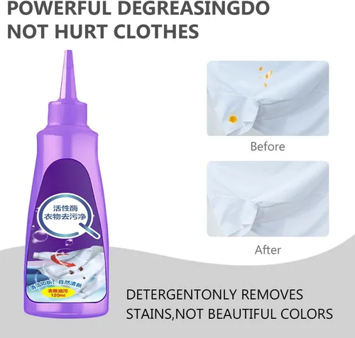 Miniatura 4 de Active Enzyme - Removedor de manchas para ropa, removedor rápido de manchas de lavandería, removedor de manchas de ropa con enzimas activas