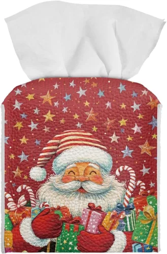 Miniatura 12 de 250th Anniversary Square Tissue Box Cover Pu Leather Tissue Holder Facial Paper Cover Waterproof Toilet Paper Holder for Bathroom Bedroom Modern