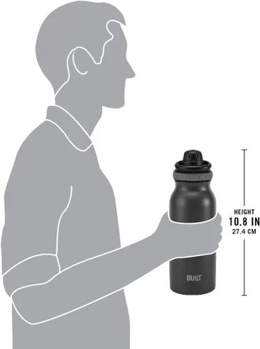 Miniatura 4 de BUILT Botella de acero inoxidable de doble pared Prospect de 32 onzas Aqua 5253182