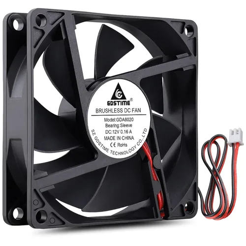 Miniatura 8 de GDSTIME Ultra delgado 3.150 in x 3.150 in x 0.394 in 12V PC sin escobillas DC ventilador de enfriamiento 2pin para impresora 3D fuente