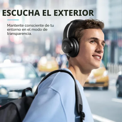 Miniatura 6 de Soundcore by Anker Q20i Auriculares híbridos con cancelación activa de ruido, Bluetooth inalámbrico supraaurales, 40H de reproducción prolongada