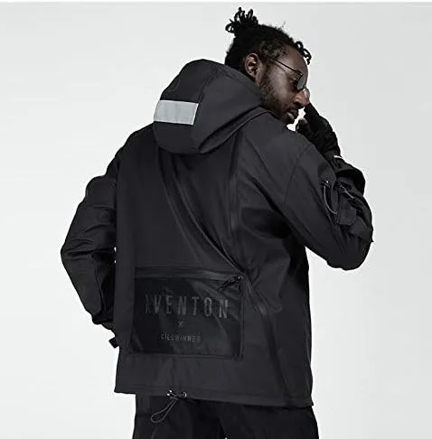Miniatura 2 de Aelfric Eden Streetwear Chaqueta cortavientos Streetwear Multi Bolsillos Patchwork Hip Hop Cyberpunk Techwear Harajuku Abrigo