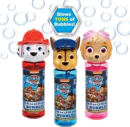 Miniatura 3 de Little Kids Paw Patrol Skye Marshall Chase - Paquete de recuerdos de fiesta de 8 onzas con burbujas y varita, paquete de 12, multicolor