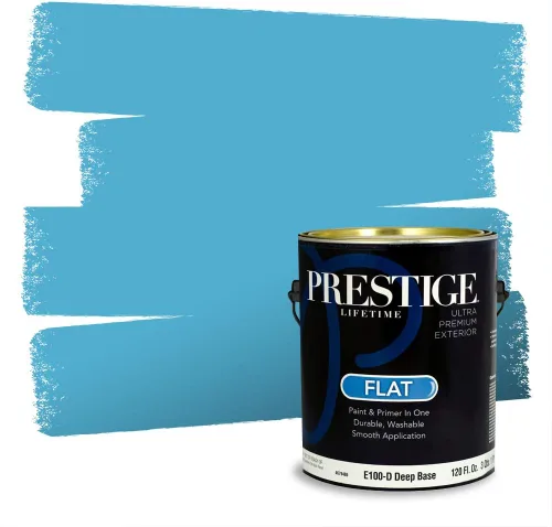 Miniatura 1417 de Pintura Exterior + imprimación PRESTIGE, todo-en-uno, 1 galón, acabado mate, color comparable al Valspar* Royal Gray* VS151-Gris real