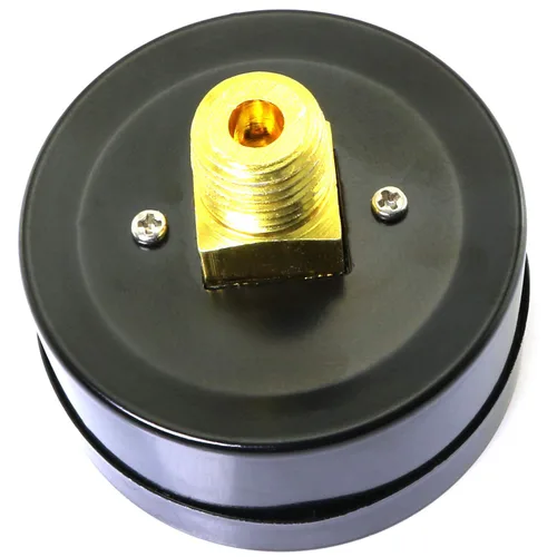 Miniatura 7 de MEETOOT Manómetro de presión de aire de 2 pulgadas, montaje trasero central, tamaño de conexión NPT macho de 1/4 pulgadas, 0-180 PSI