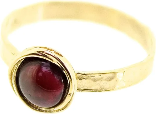 Miniatura 31 de Anillo de oro de piedras preciosas, anillo de piedra chapada en oro de 14 quilates, anillo de piedra apilable, anillo de oro de piedra pequeña