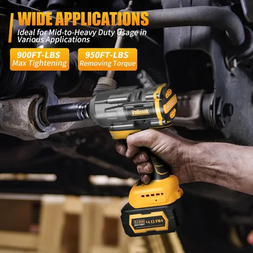 Miniatura 6 de Llave de impacto inalámbrica de 1/2 pulgada para batería Dewalt de 20 V, destornillador de impacto 1000/1200N.m, pistola de impacto eléctrica sin