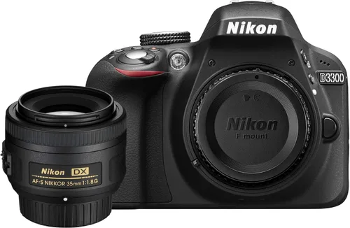 Miniatura 9 de Nikon D3300 24.2 MP CMOS Digital SLR con lente de zoom Auto enfoque S DX Nikkor 18-55mm f/3.5-5.6G VR II (Negro)