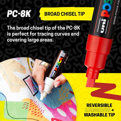 Miniatura 3 de Uni-POSCA PC8K15C conjunto de 15 marcadores de pintura