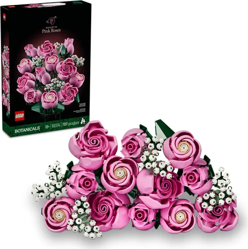 LEGO Botanicals 10374 - Ramo de rosas artificiales, bloques de construcción para adultos, mayores de 18 años, regalos para cumpleaños para ella,