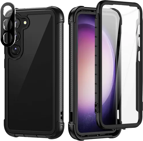 Miniatura 12 de seacosmo Diseñada para funda de teléfono Galaxy A14 5G, cubierta de cuerpo completo a prueba de golpes, con protector de pantalla integrado, funda