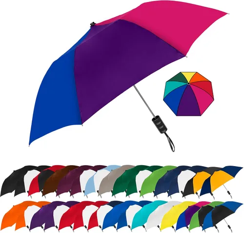 Miniatura 42 de STROMBERGBRAND UMBRELLAS The Spectrum Popular Style - Paraguas de viaje compacto de 42 pulgadas para lluvia, viento y sol, resistente y ligero