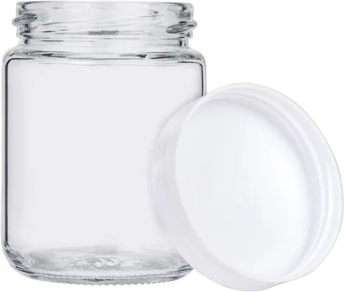 Miniatura 3 de Paquete de 12 tarros de vidrio de 8 onzas de boca regular, pequeños recipientes de almacenamiento de vidrio con tapas herméticas para gelatina