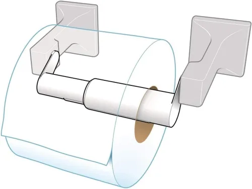 Miniatura 3 de Teravan Extensor estándar para papel higiénico extra grande, convierte los soportes TP para adaptarse a rollos dobles y rollos triples, pestañas