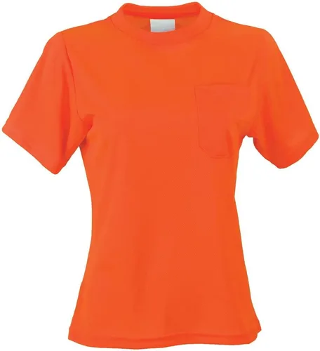 Miniatura 3 de J. J. Keller & Associates, Inc. SAFEGEAR - Camiseta de manga corta de alta visibilidad para mujer con bolsillo, no certificada, SAFEGEAR