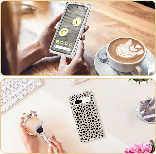 Miniatura 6 de Esdot Funda para Google Pixel 7A con protector de pantalla integrado, funda resistente de grado militar con diseños lindos de moda para mujeres