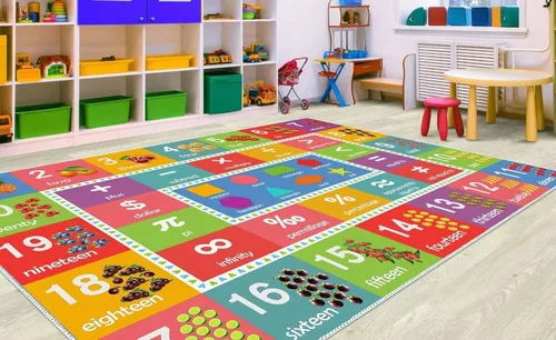 Miniatura 20 de ABC - Alfombra educativa del alfabeto, alfombra de juego de 4 x 6 pies para niños, sala de juegos, tapete antideslizante para niños y niñas Alphabet