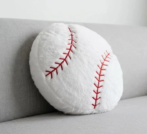 Miniatura 6 de Almohada Deportiva de Béisbol Suave y Esponjosa Cojín Decorativo Juguete, 14" Juguetes de Peluche de Béisbol Deportivo Duraderos, Juguetes