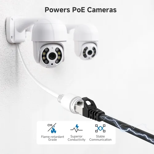 Miniatura 7 de Cable Matters Cable Ethernet Cat 6A blindado sin enganches de 10 Gbps, 75 pies, cable Cat 6A, cable Cat6A, cable Ethernet, negro