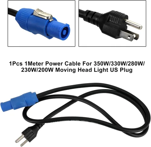 Miniatura 6 de Cable de alimentación de 3.3 ft para 350 W/330 W/280 W/230 W/200 W cabeza móvil enchufe de EE. UU