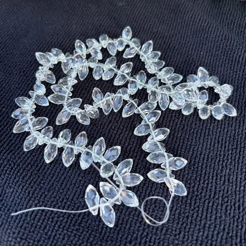Miniatura 22 de 200pcs Checa 0.472 in Lágrima facetada Briolette Cristal Perlas Sueltas Colgante Separador de Gota a Granel Amatista Púrpura para DIY Joyería