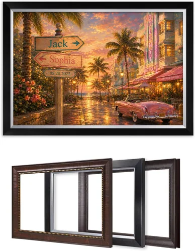 Miniatura 173 de IPIC - Personalized Framed Canvas with Custom Street Sign in Boston Personalized Street Signs with Names, Custom Canvas Print, Boston Sunset