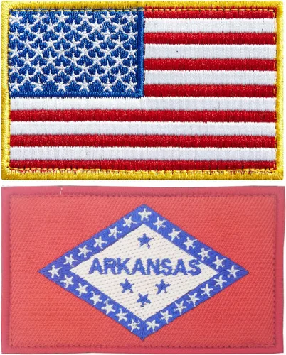 Miniatura 16 de stidsds Paquete de 2 parches de bandera estadounidense de Chicago de Estados Unidos, parches bordados, banderas de Estados Unidos, parche táctico