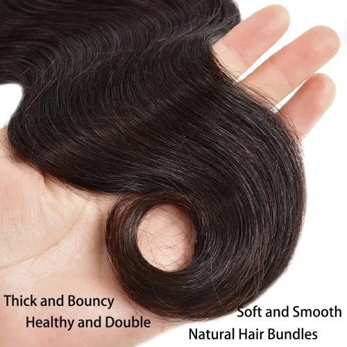 Miniatura 5 de Adigrace Paquetes de Cabello Humano 16 18 20 Pulgadas Paquetes de Ondas Corporales Cabello Humano 10A Paquetes de Cabello Humano Brasileño 100%