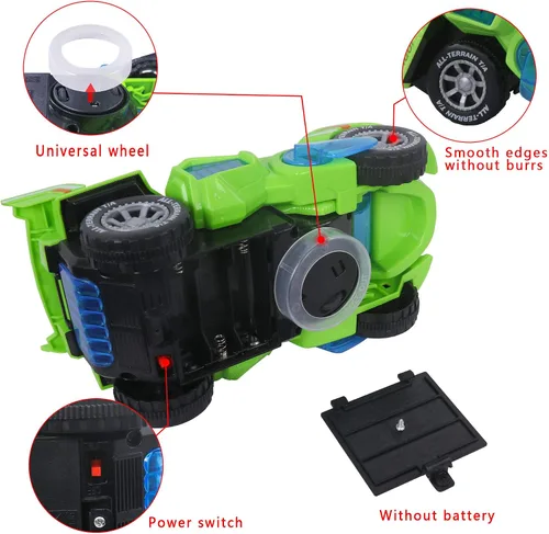 Miniatura 5 de Juguetes para niños de 3 a 6 años, juguetes de autos transformables con luz LED y música, juguetes de dinosaurio, regalos de cumpleaños para niños